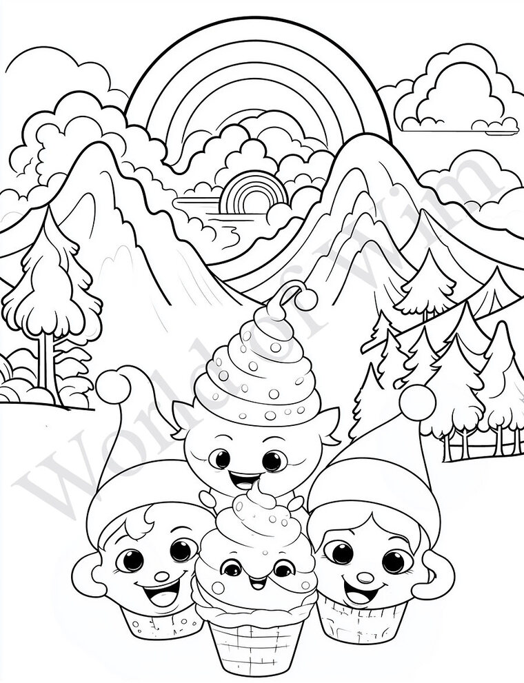 Dairy Queens — a sample coloring page from the World of Wim series
