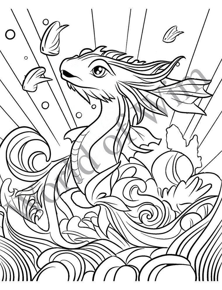 Vitamin Sea, an interior coloring page from Wonders of Wim